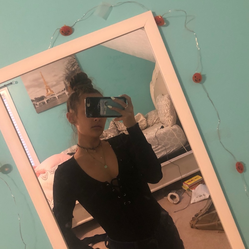 Lace up body suit